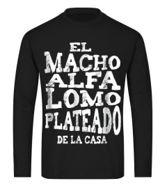 Mens Macho Alfa Lomo Plateado Shirt Regalos para Papa en Espanol