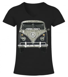 Vintage 1960s Hippie Micro Bus Van T-Shirt