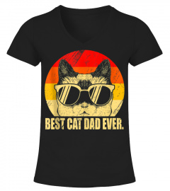 Vintage Best Cat Dad Ever T Shirt Cat Daddy Fathers Day Gift Tank Top