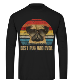 Vintage Best Pug Dad Ever Dog Daddy Father TShirt TShirt