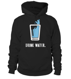 Drink More Water T-Shirt Stay Hydrated H2O Gym Workout Tee