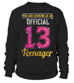 Official 13 Teenager T-shirt 13th birthday Shirt Girls