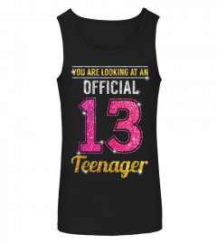 Official 13 Teenager T-shirt 13th birthday Shirt Girls