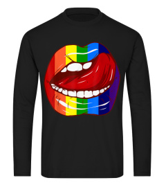 Rainbow Lip Licking Homosexual Lesbian Gay LGBT Pride Shirt