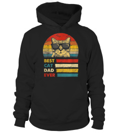 Vintage Best Cat Dad Ever T-Shirt Cat Daddy Father Gift Men T-Shirt