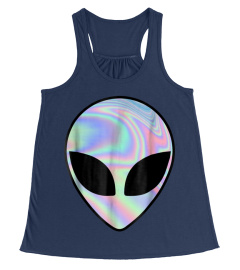 Alien Head Holographic Party Rave Trippy Shirt, men women