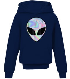 Alien Head Holographic Party Rave Trippy Shirt, men women