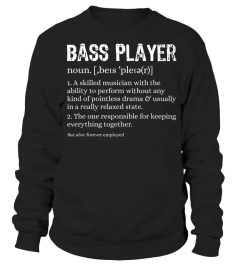 Bass Player Definition TShirt Bassist Gift for Musicians