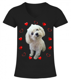 Maltese Dog Lover Puppy Owner Maltipoo Mix Fans Hearts Gift Tank Top