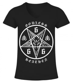 Goat Head of Baphomet Godless Heathen 666 Satanic Pentagram