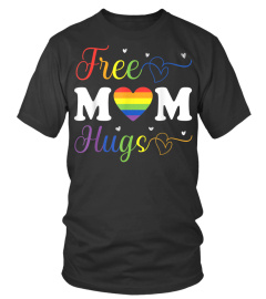 Womens Free Mom Hugs Shirt  LGBT Rainbow  TShirt