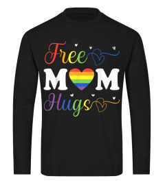 Womens Free Mom Hugs Shirt  LGBT Rainbow  TShirt