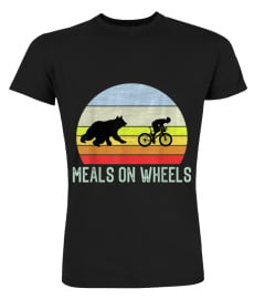 Meals On Wheels T-Shirt For Humorous Bicycle Biker