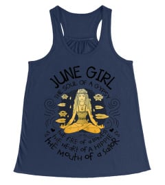 Womens June Girl The Soul of A Gypsy Funny Birthday T-shirt