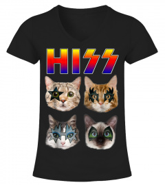 Hiss Funny Cats Kittens Rock Rockin Tshirt Gift Tee Pun