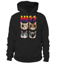 Hiss Funny Cats Kittens Rock Rockin Tshirt Gift Tee Pun