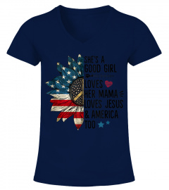 She's A Good Girl Loves Her Mama Jesus & America Too  Tank Top