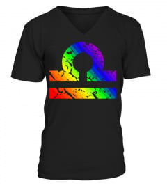 Libra Zodiac Symbol in Rainbow Color