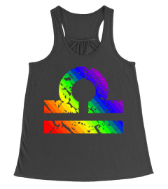 Libra Zodiac Symbol in Rainbow Color
