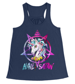 Unicorn Hail Satan Death Metal Rainbow shirt Rave Men Women