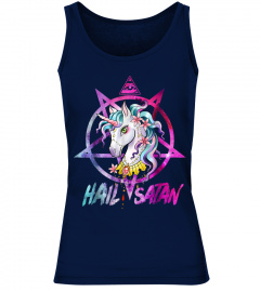 Unicorn Hail Satan Death Metal Rainbow shirt Rave Men Women