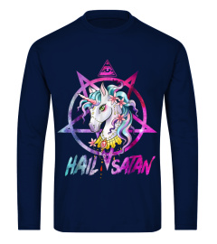 Unicorn Hail Satan Death Metal Rainbow shirt Rave Men Women