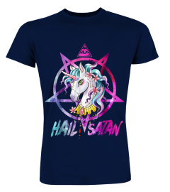 Unicorn Hail Satan Death Metal Rainbow shirt Rave Men Women