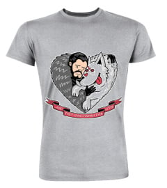 Jon snow and the wolf cute t-shirt