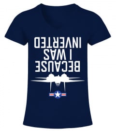 Because I Was Inverted Shirt Navy F-14 Premium T-Shirt