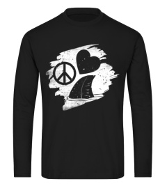 Peace Love Sharks Retro Vintage T Shirt