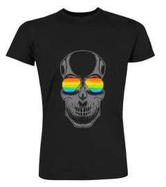 Gay Pride LGBT Rainbow Skull Shirt