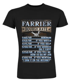 Farrier hourly rate shirt