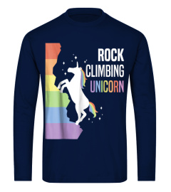 Rock Climbing Unicorn Funny Rainbow Climber T Shirt