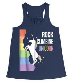 Rock Climbing Unicorn Funny Rainbow Climber T Shirt