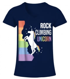 Rock Climbing Unicorn Funny Rainbow Climber T Shirt