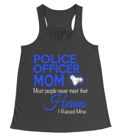 Police Officer Mom Love Heroes T-shirt