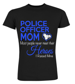 Police Officer Mom Love Heroes T-shirt