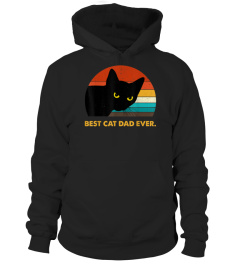Best Cat Dad Ever Vintage Mens TShirt Black Cat Daddy Tee
