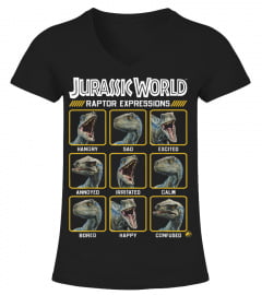 Jurassic World Two Blue Raptor Expressions Graphic TShirt