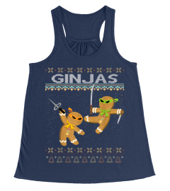 Ginjas Gingerbread Ninjas Funny Ugly Christmas T Shirt