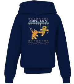 Ginjas Gingerbread Ninjas Funny Ugly Christmas T Shirt