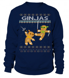 Ginjas Gingerbread Ninjas Funny Ugly Christmas T Shirt