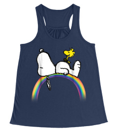 Peanuts Snoopy Woodstock rainbow T-shirt