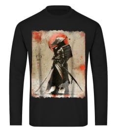 Samurai TShirt Japanese Retro Art Print TShirt Bushido Tee