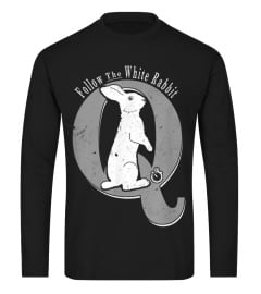 Q Anon T-shirt Follow The White Rabbit Pocket Watch WWG1WGA