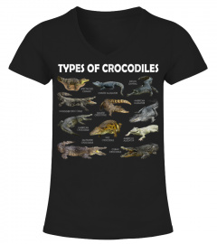 Types Of Crocodiles Collection Educational Academic T-Shirt