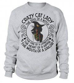 Cat-Crazy Cat Lady The Heart Of A Hippie
