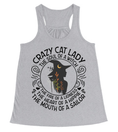 Cat-Crazy Cat Lady The Heart Of A Hippie