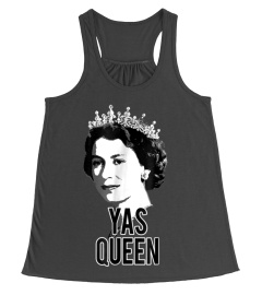 YAS QUEEN Elizabeth II England Meme T-Shirt British Crown