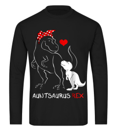 Auntie Saurus T-Shirt Auntsaur Dinosaur Family Gift for Aunt